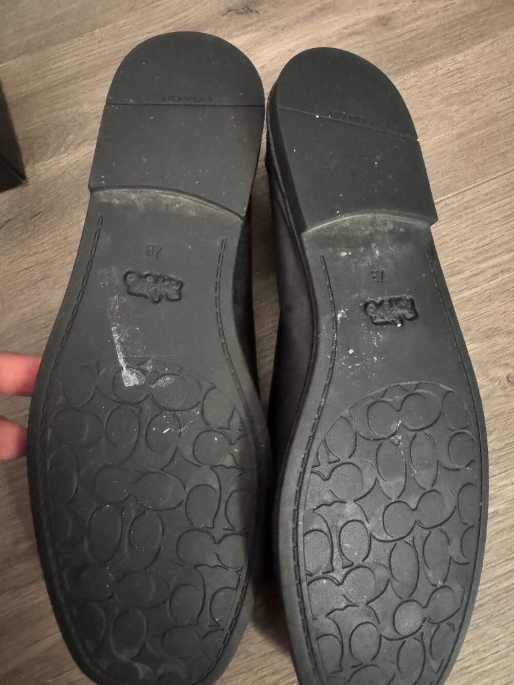 Coach Black Leather Flats | Size 7B | Store Try-On Pair | Read Description - Picture 8 of 16